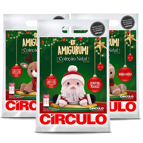 KIT AMIGURUMI COLECAO NATAL 2022 CIRCULO - KIT AMIGURUMI NATAL 2022