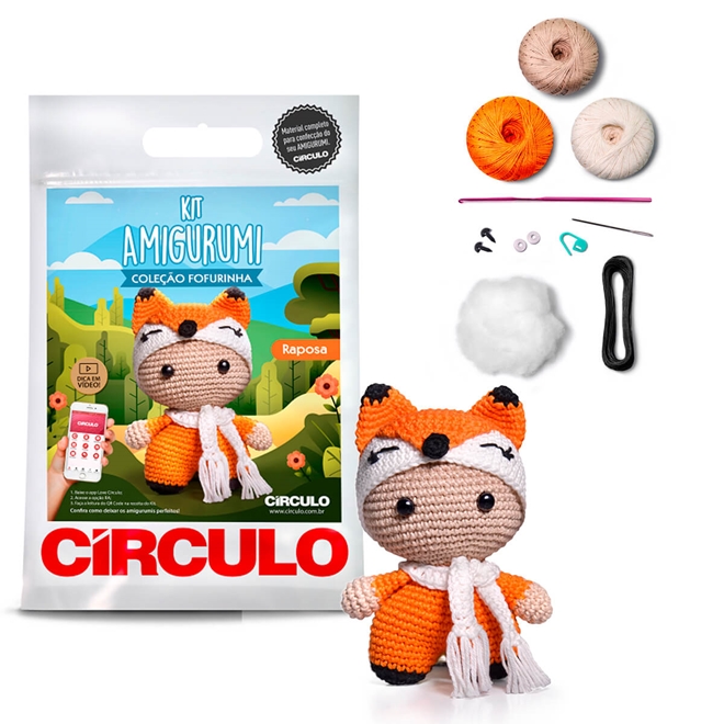 KIT AMIGURUMI COLECAO FOFURINHA CIRCULO KIT AMIGURUMI FOFURINHA